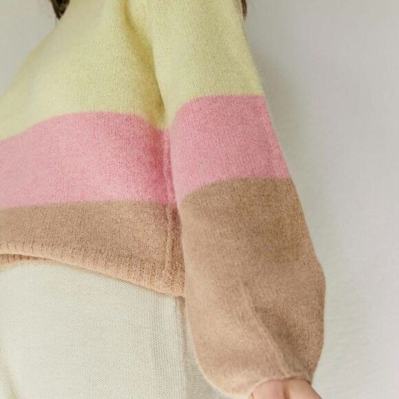 Rodebjer Francisca Sweater Size XS Alpaca Wool Blend Neapolitan Triple Color - Picture 3 of 7